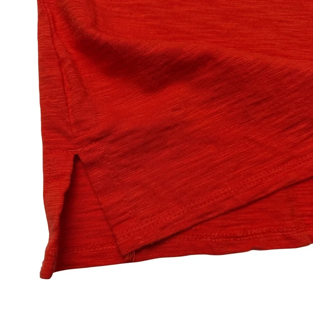Chicos Womens Top 3/4 Sleeve Button Back Orange Red Cotton‎ Blend Size M - Picture 7 of 8